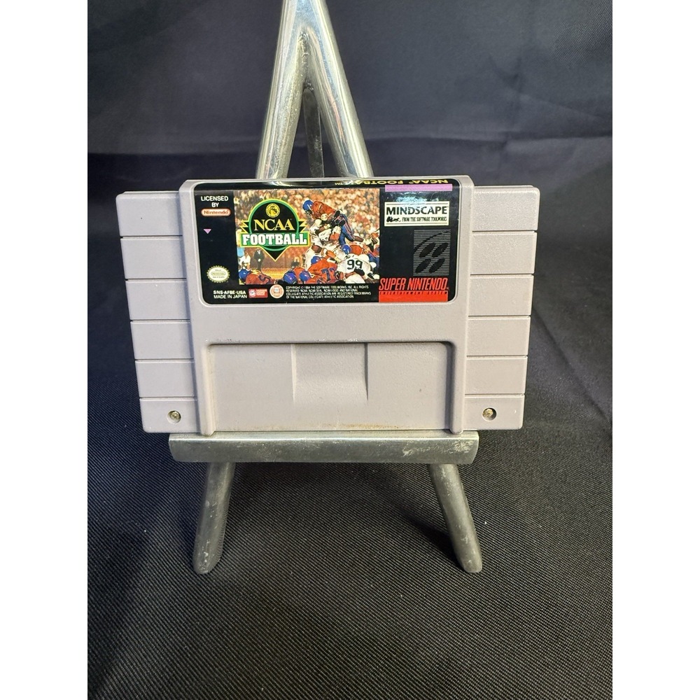 NCAA Football Super Nintendo SNES Video Game Cartridge 1994 Mindscape SNS-AFBE